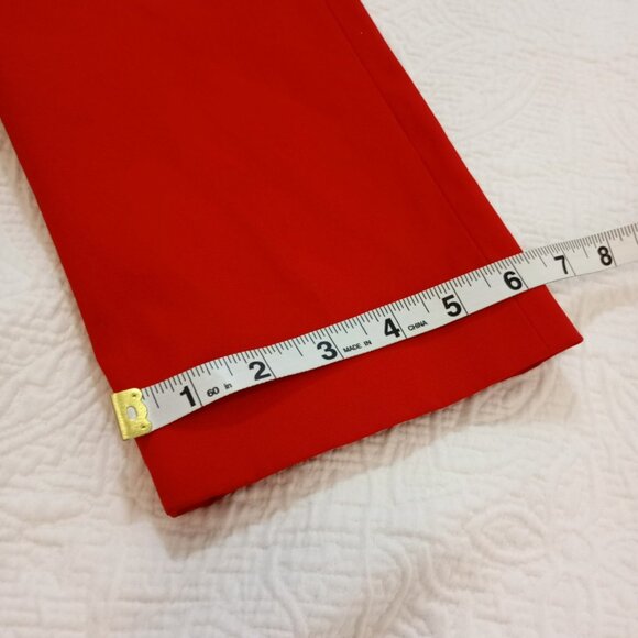 Zara Women Red Jacket Size M Full Zip Collared Lined Pockets Long Sleeve - Picture 15 of 16